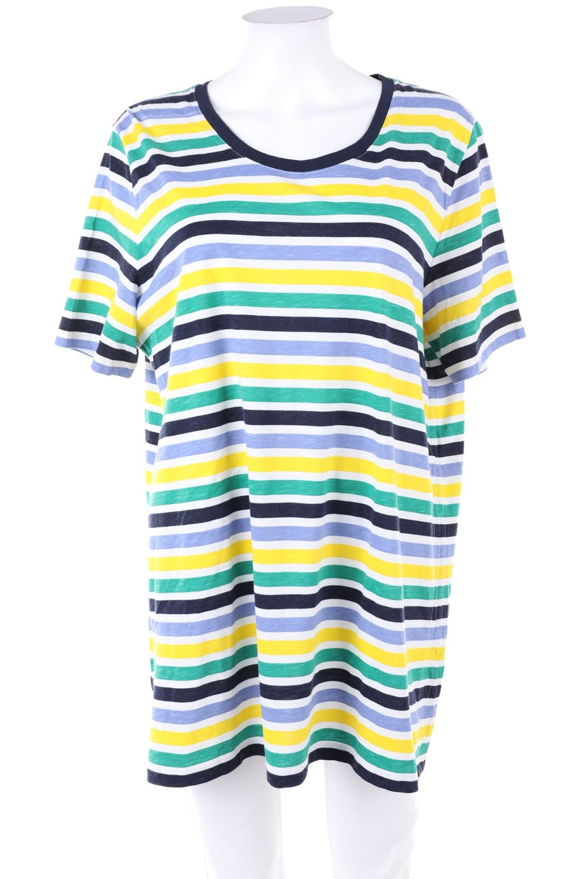 SAMOON - Kurzarm-Shirt mit Streifen - D 48