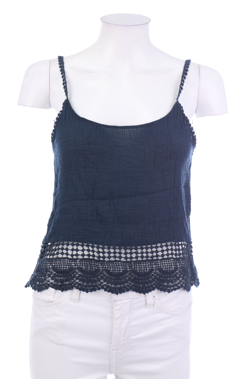 MANGO - Baumwoll-Blusentop - S