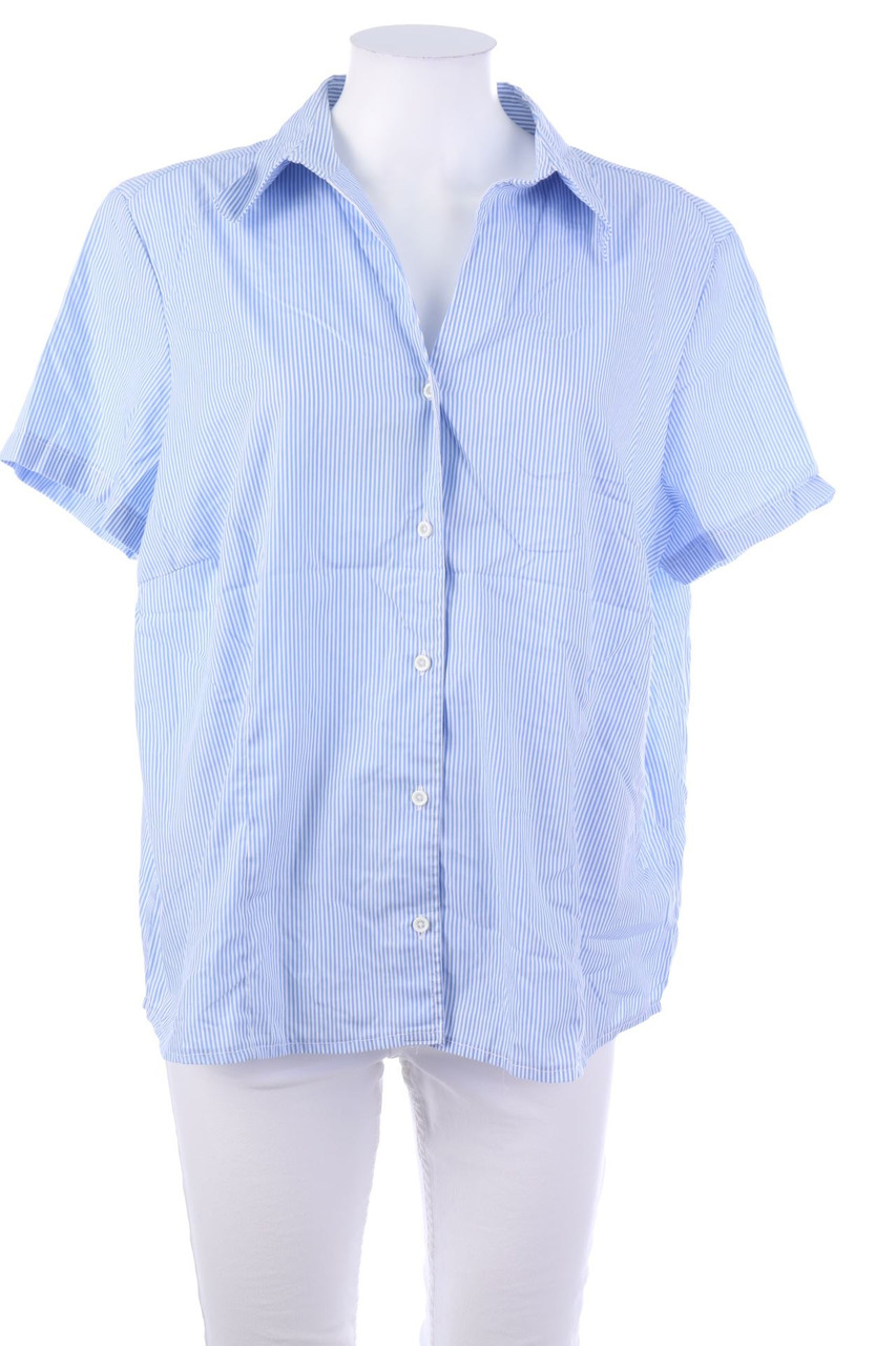 eterna - Kurzarm-Bluse mit Streifen - 48