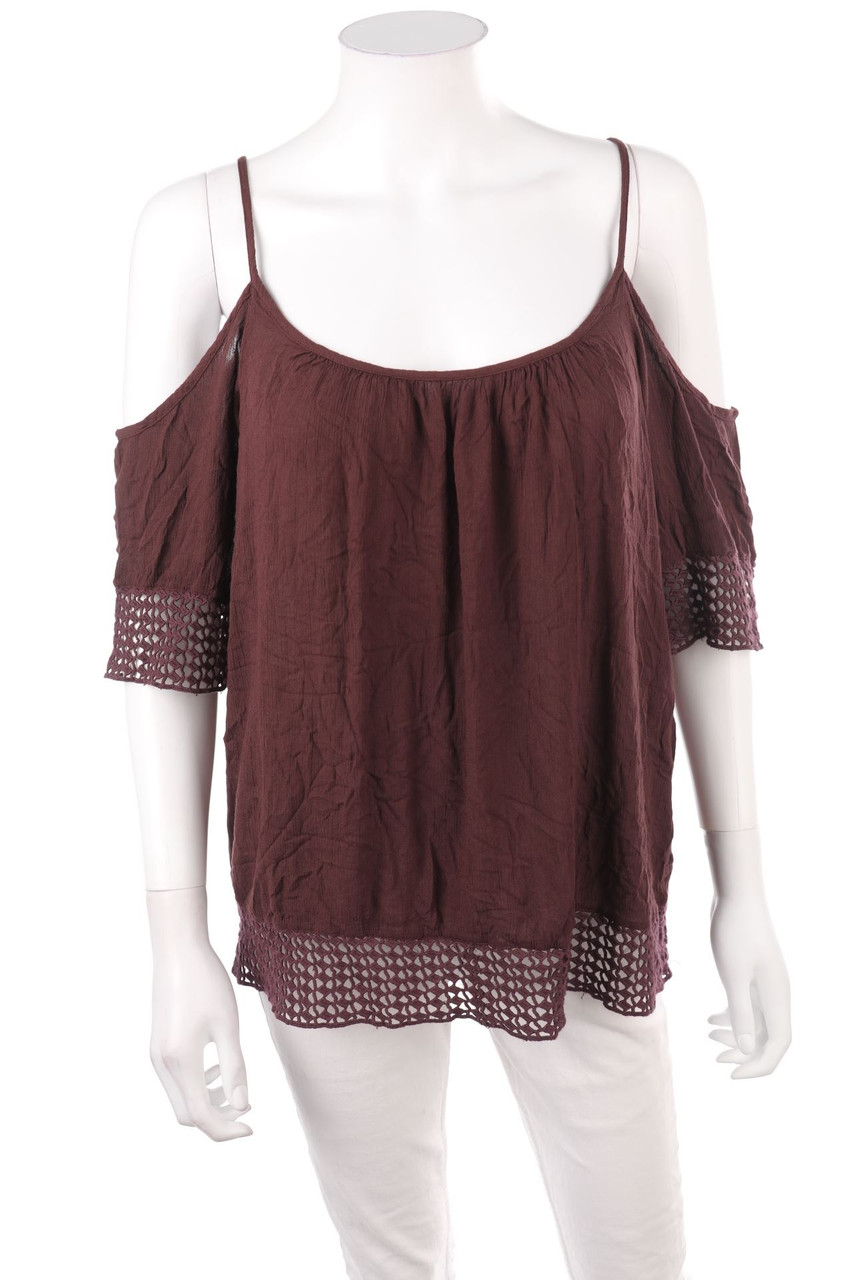 PIGALLE - Cold-Shoulder-Blusentop - L