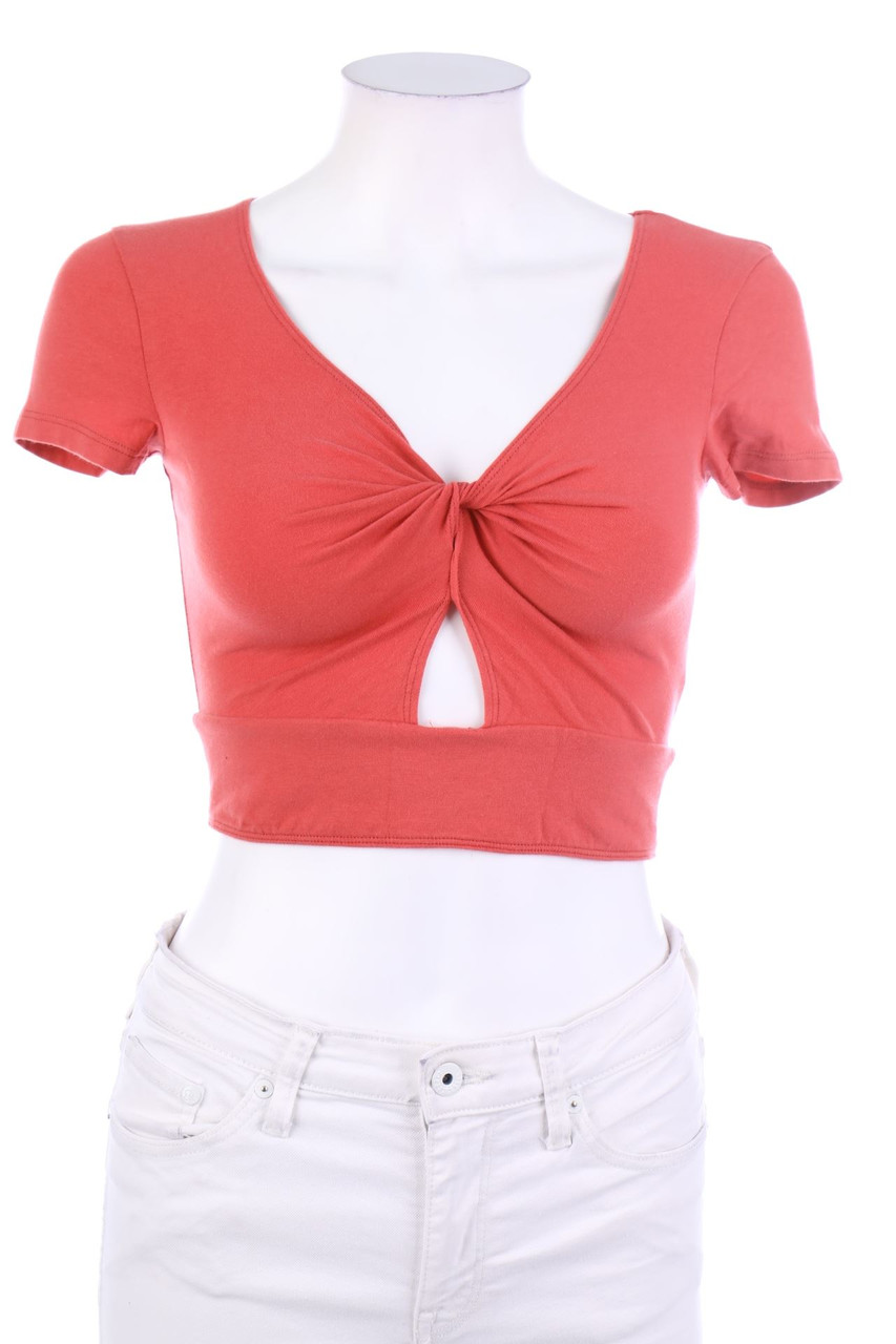 HOLLISTER - Cropped-Shirt mit Drapierung - XS