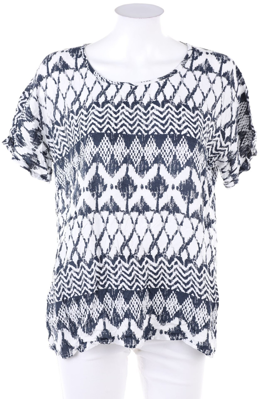 soyaconcept - Kurzarm-Bluse mit Print - XXXL