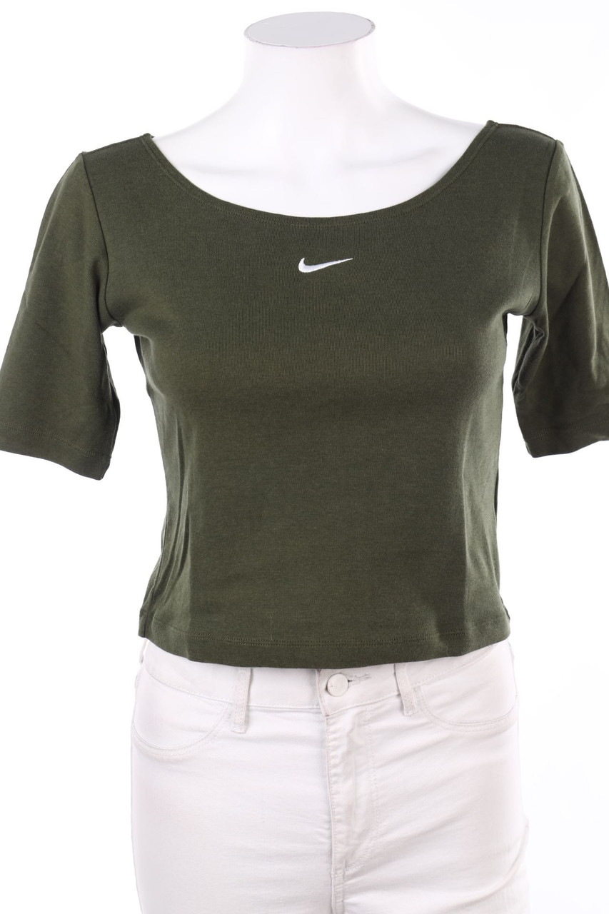 NIKE - Kurzarm-Shirt mit Logo-Stickerei - S