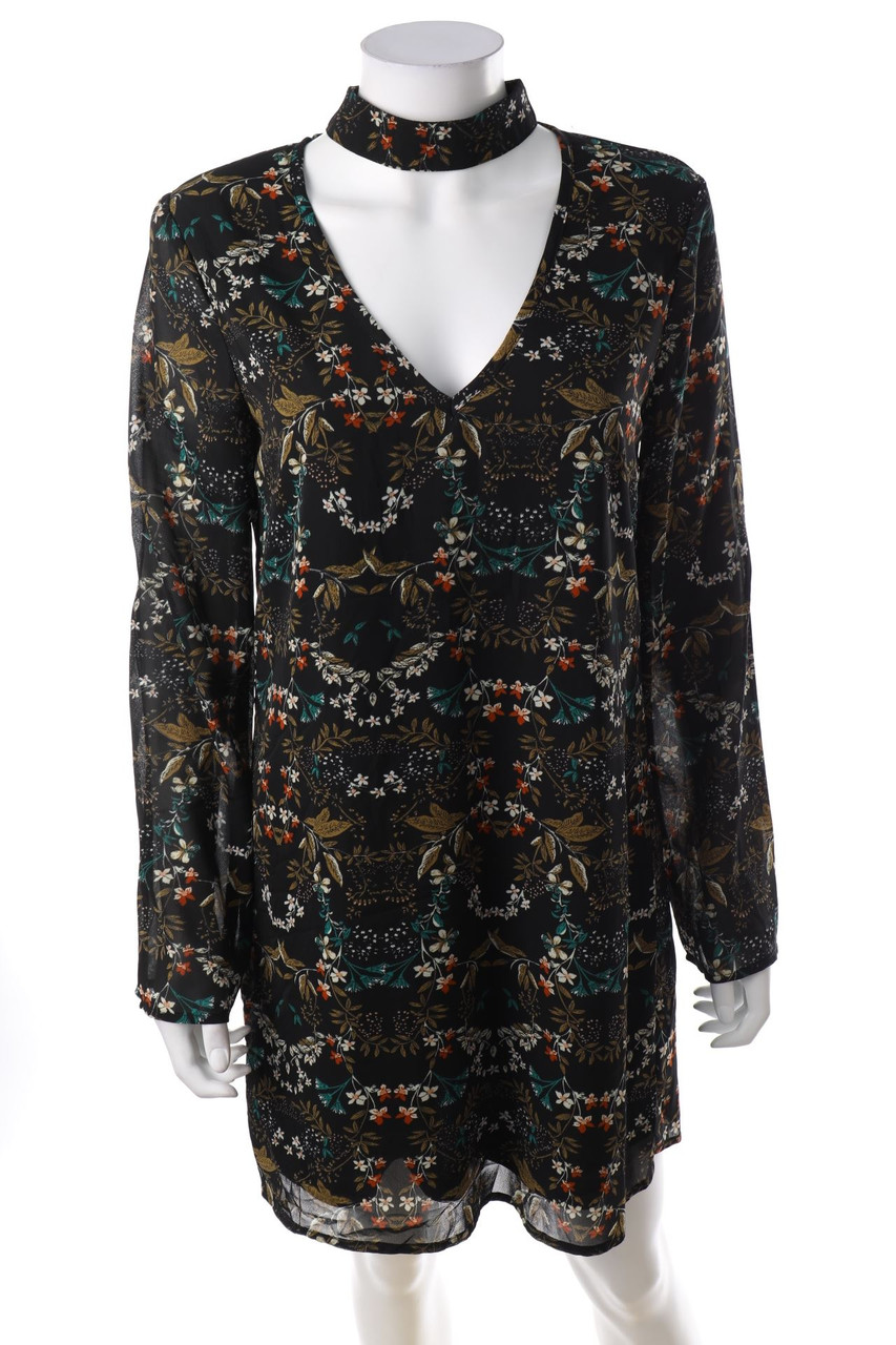 zebra - Kleid mit floralem Muster - M