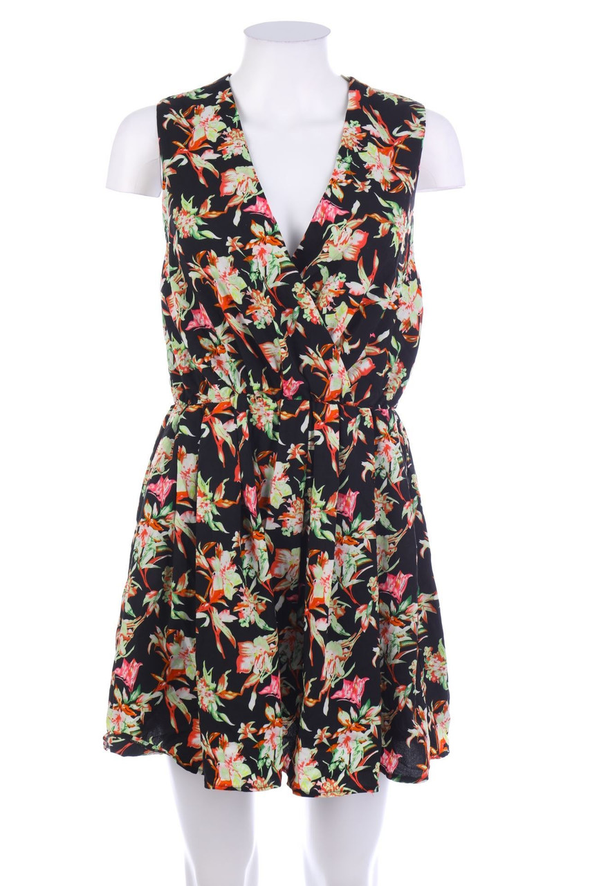 SECONDHAND - Minikleid mit Blumen-Print - S