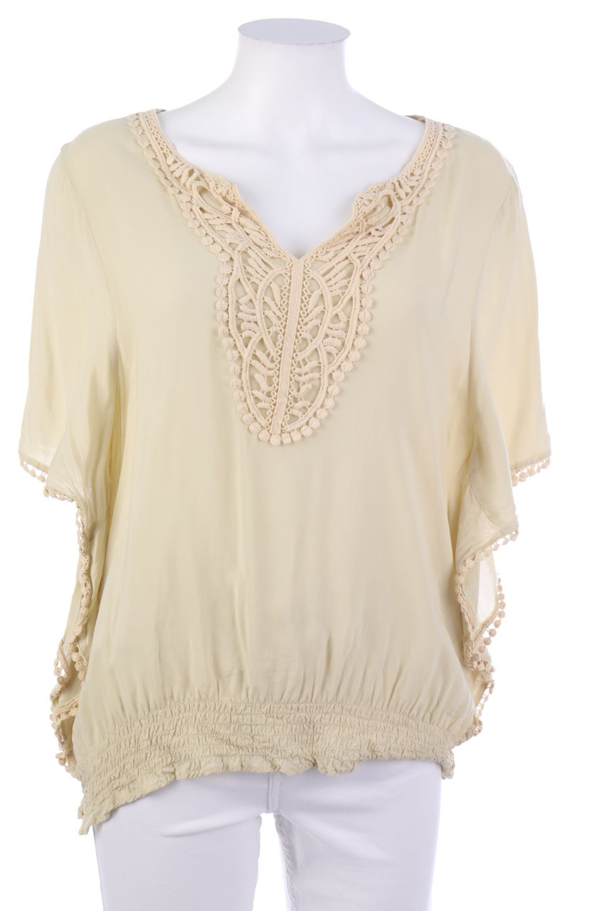 ONLY - Bluse mit Häkelspitze - M