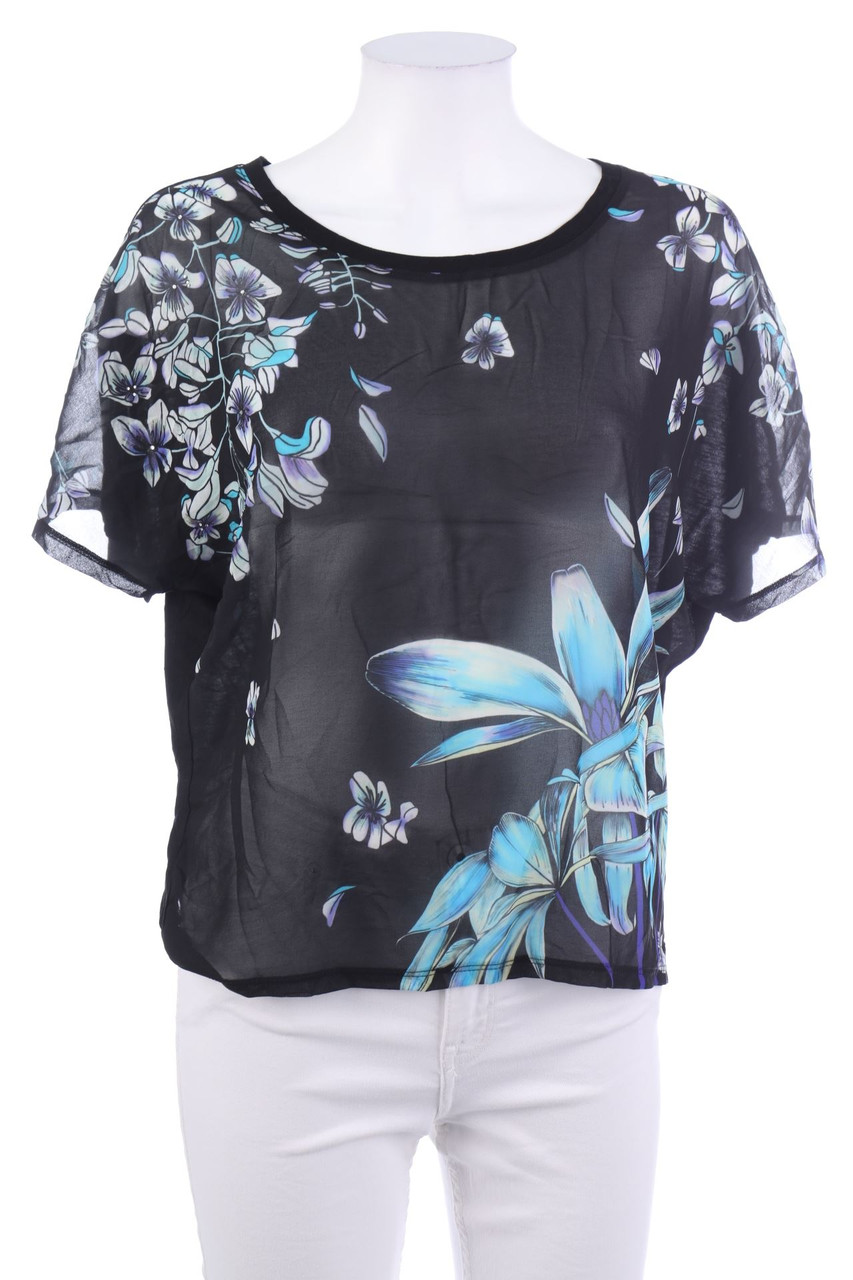GUESS - Kurzarm-Bluse mit Blumen-Print - XS