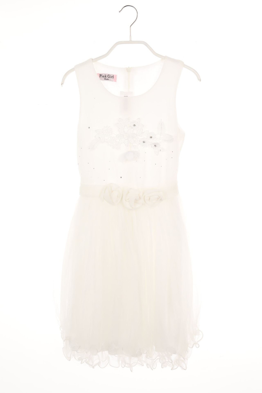 SECONDHAND - Tüll-Kleid mit Strass-Steinen - 164