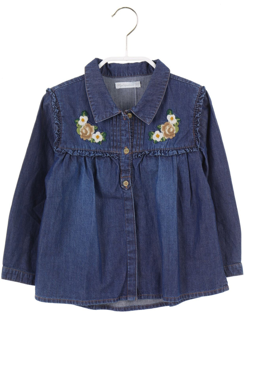 Myrl department - Denim-Bluse mit Stickereien - 92