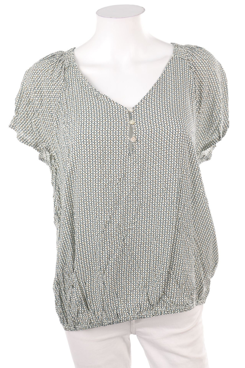 ESPRIT - Kurzarm-Bluse aus Viskose - XL