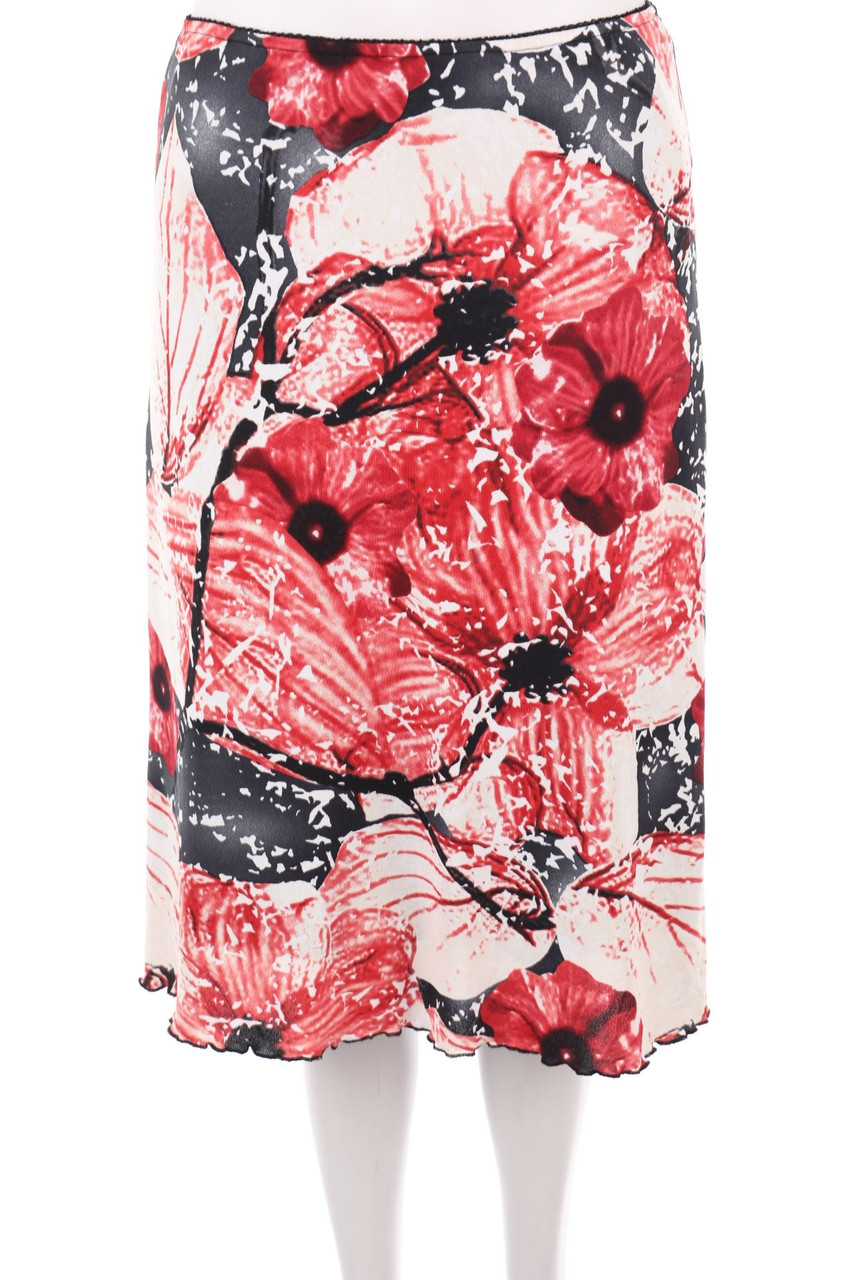 Street One - Midirock mit Blumen-Print - XL