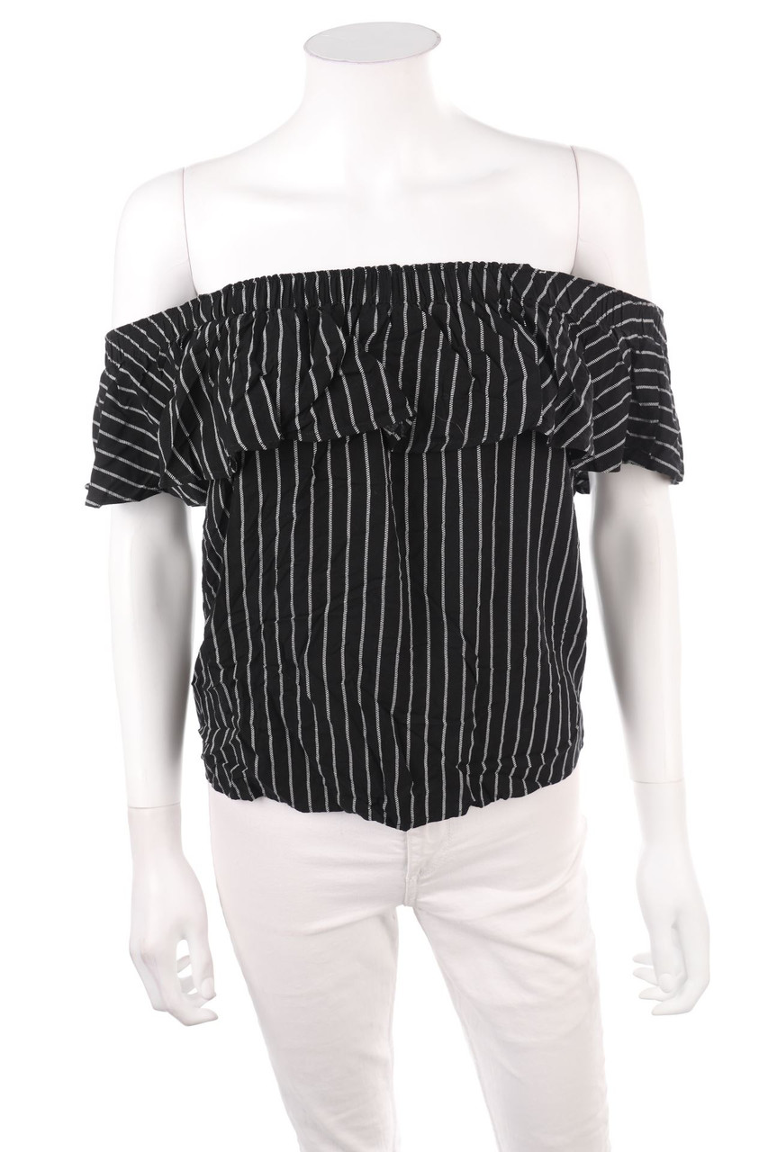 ONLY - Carmen-Bluse mit Streifen - XS