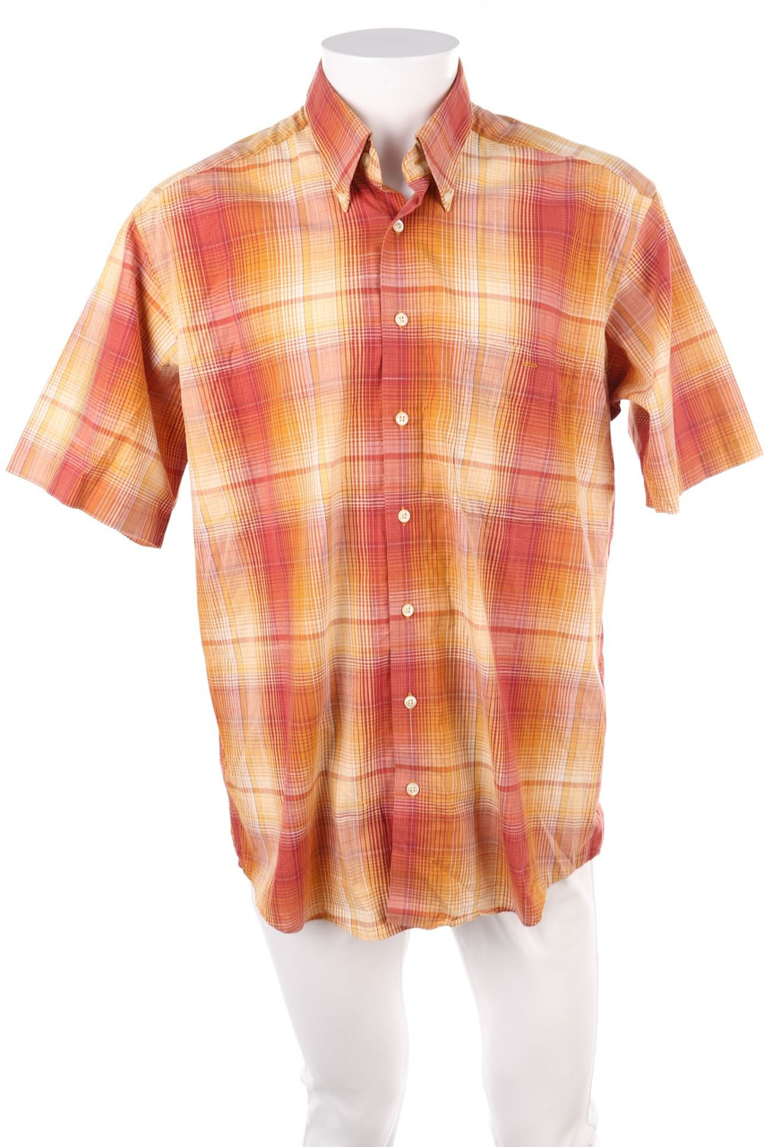 C&A - Baumwoll-Kurzarm-Hemd mit Karo-Muster - L