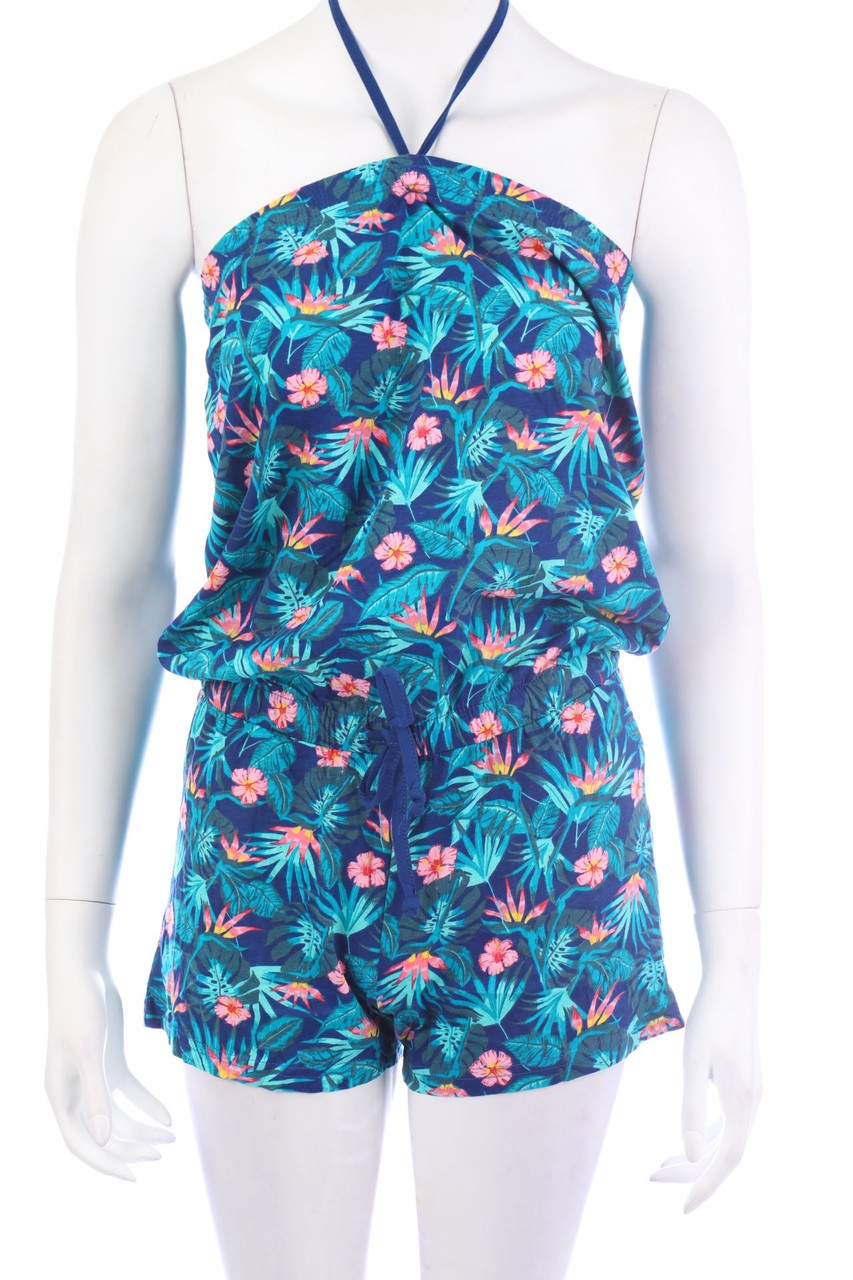 blue motion - Playsuit mit Blumen-Print - S