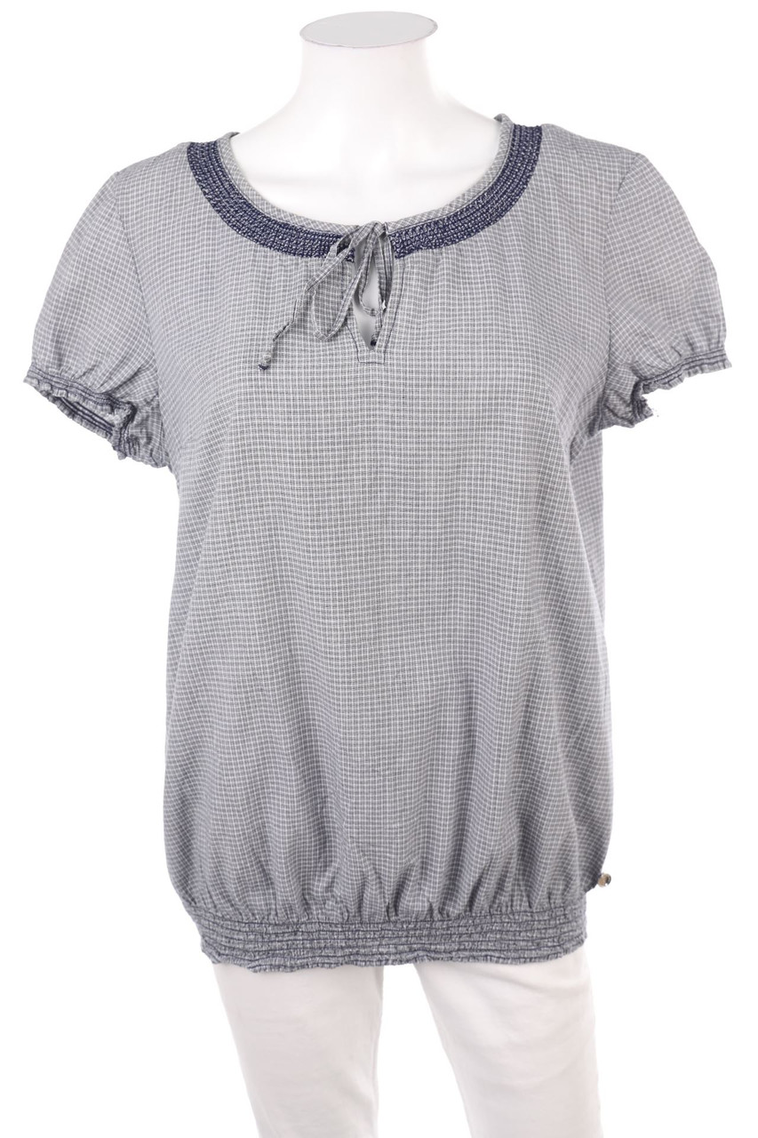 s.Oliver - Kurzarm-Bluse mit Keyhole - XL