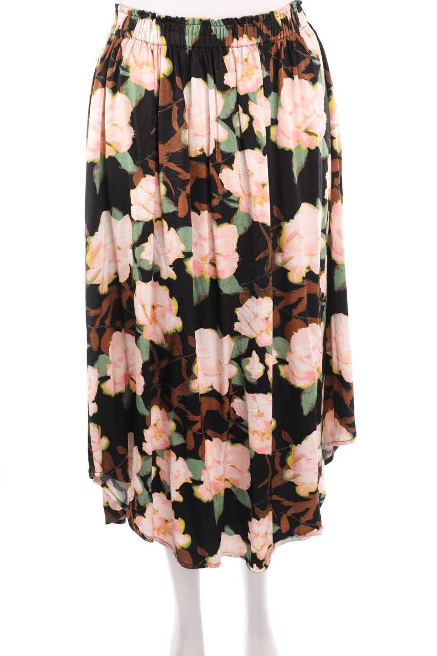 H&M - Midirock mit Blumen-Print - L