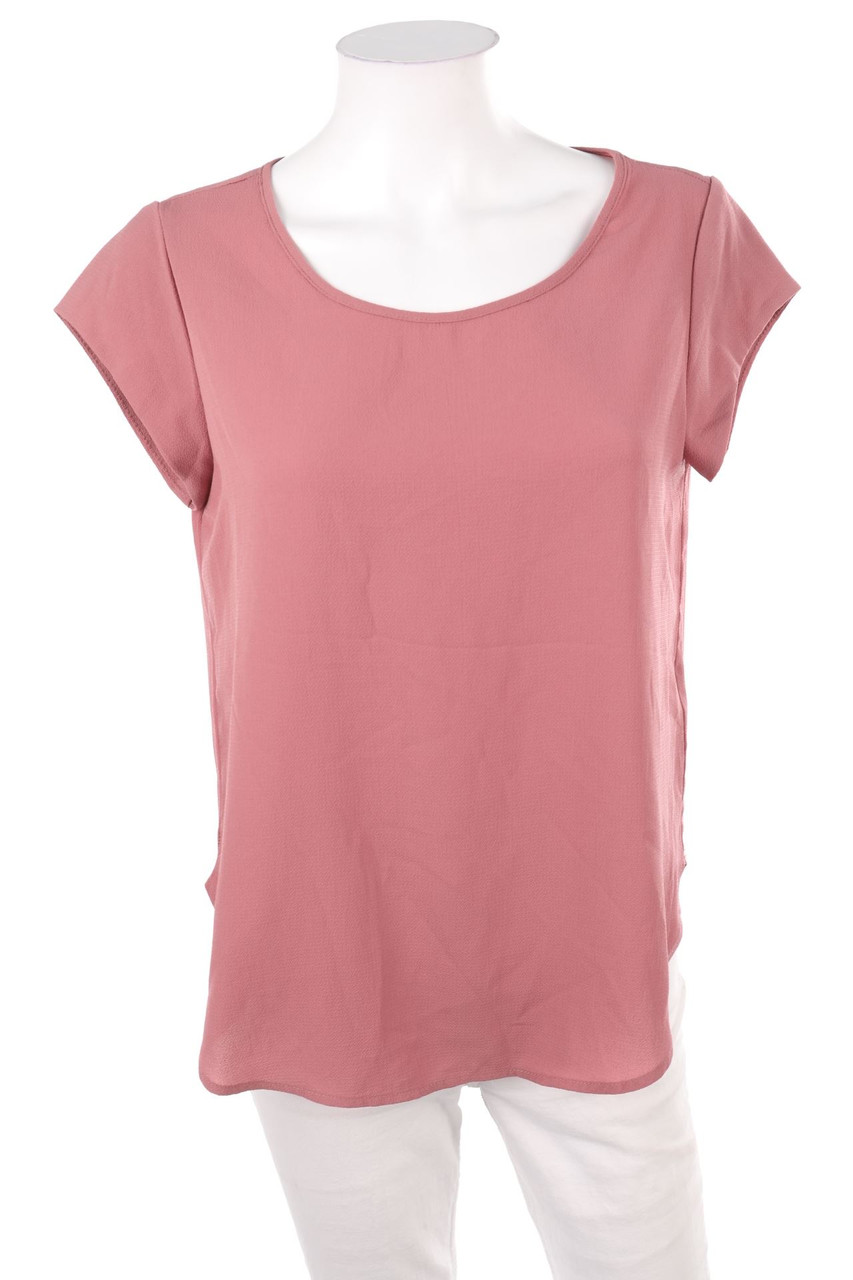 ONLY - Kurzarm-Bluse mit Reißverschluss - S