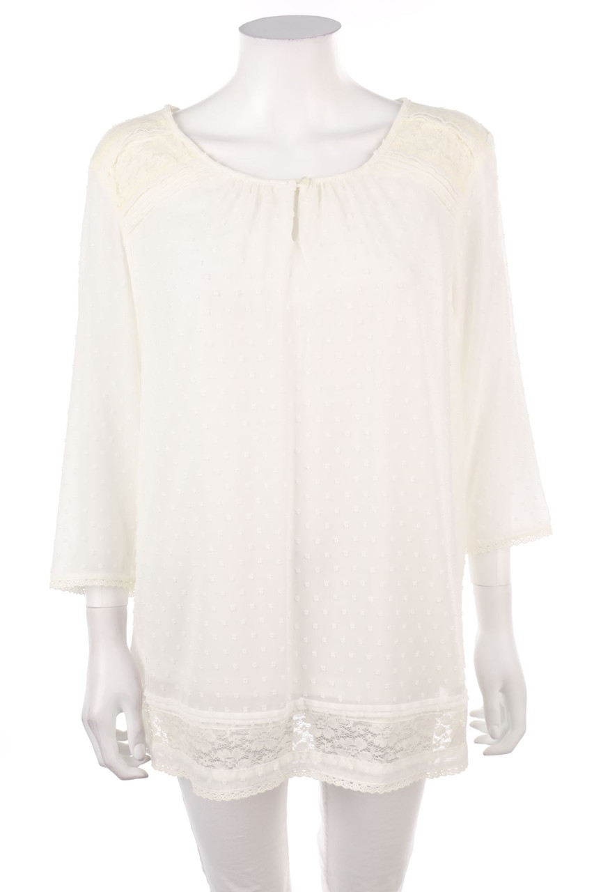 CANDA PREMIUM by C&A - Bluse mit 3/4-Ärmel mit Spitze - 2XL