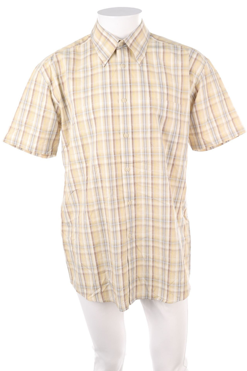 Ohne Label - Kurzarm-Hemd mit Tartan-Muster - L