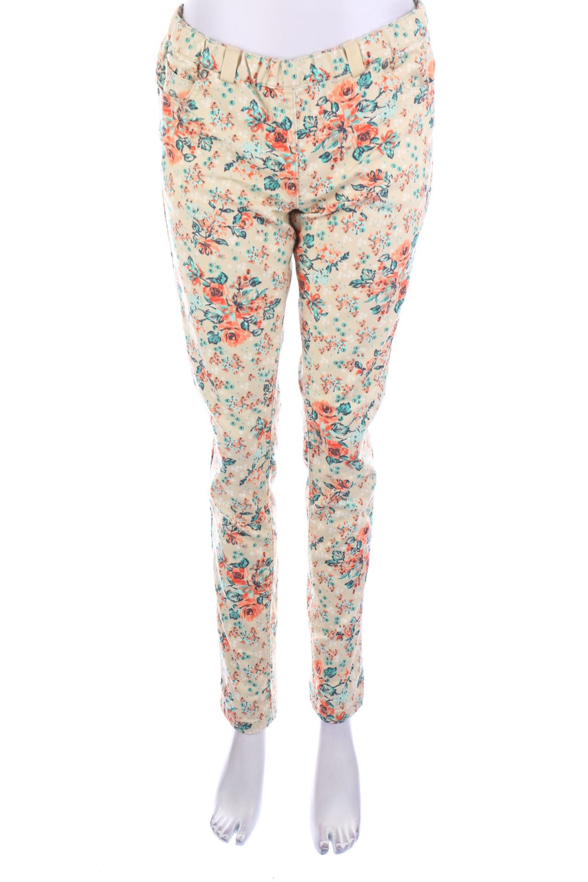 G!na - Treggings mit Blumen-Print - L