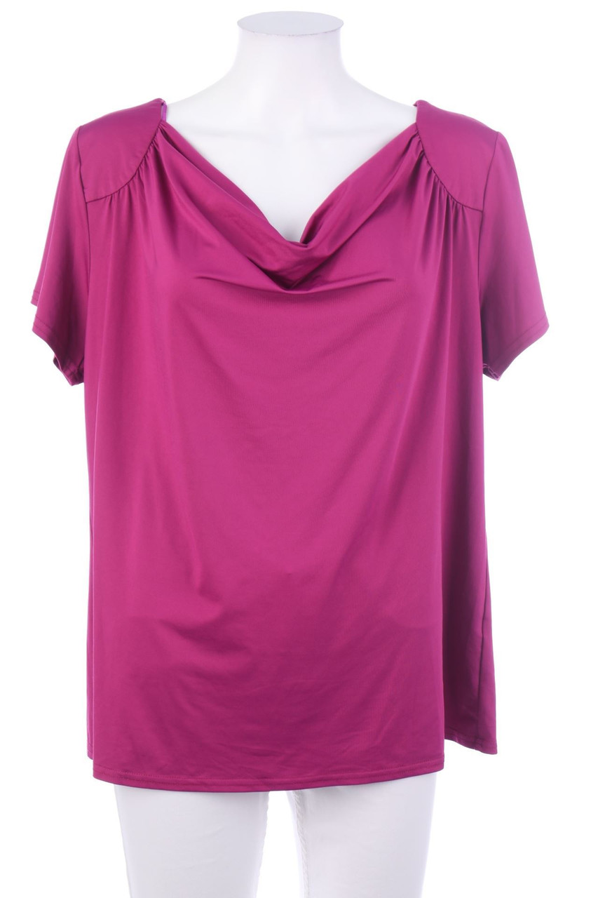 TU - Kurzarm-Shirt mit Wasserfall-Ausschnitt - D 44