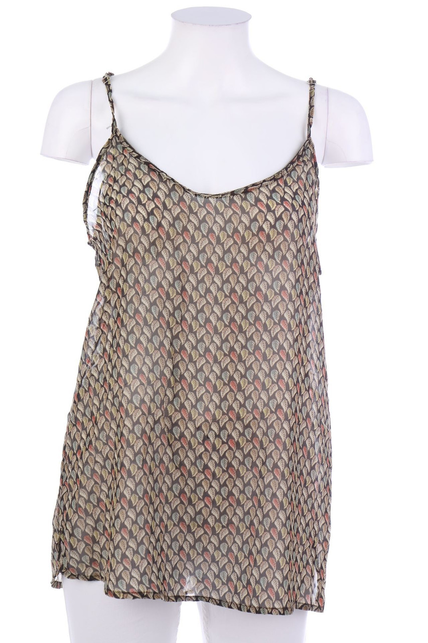 SECONDHAND - Blusentop mit Print - L