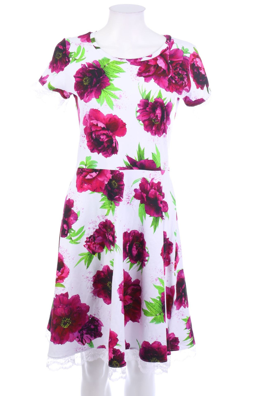Ohne Label - Skater-Kleid mit Blumen-Print - S