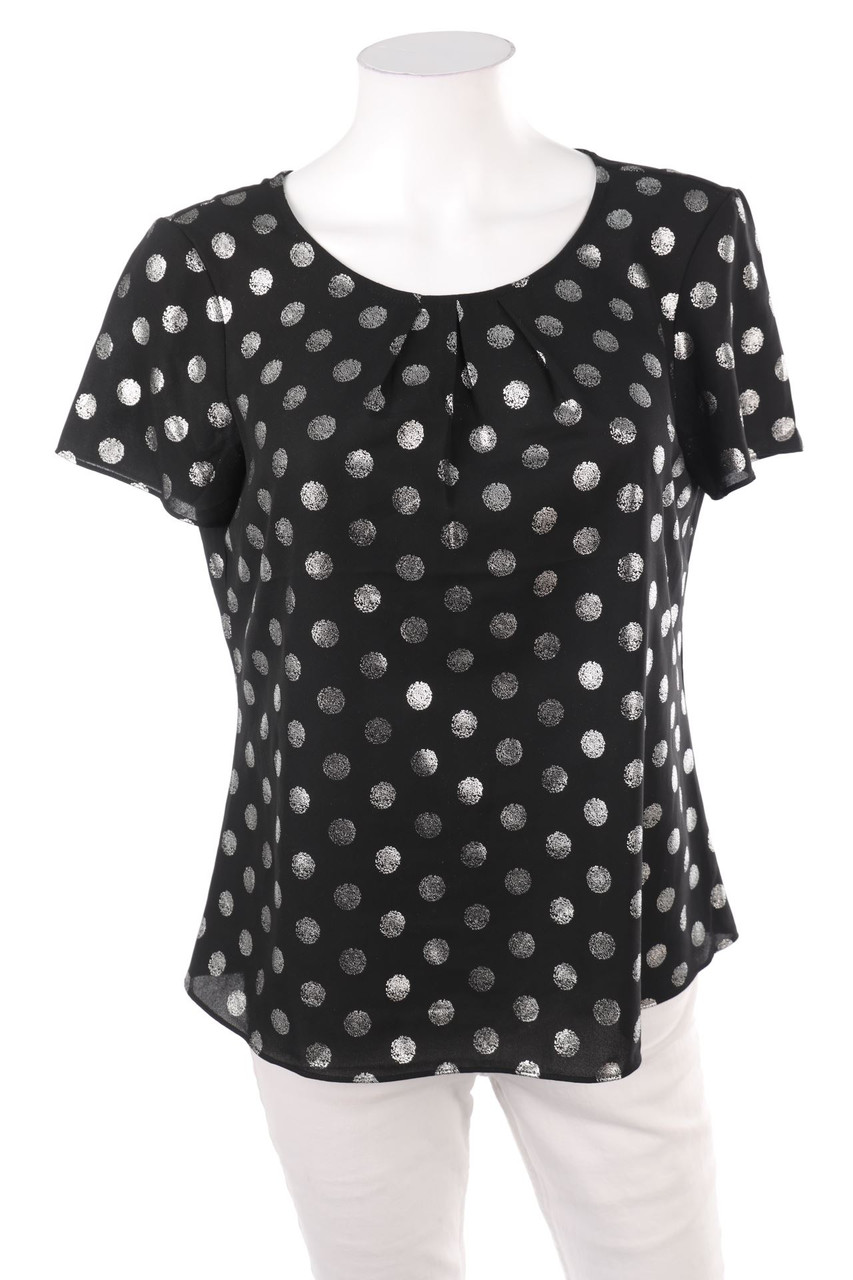 s.Oliver BLACK LABEL - Kurzarm-Bluse mit Punkten - S