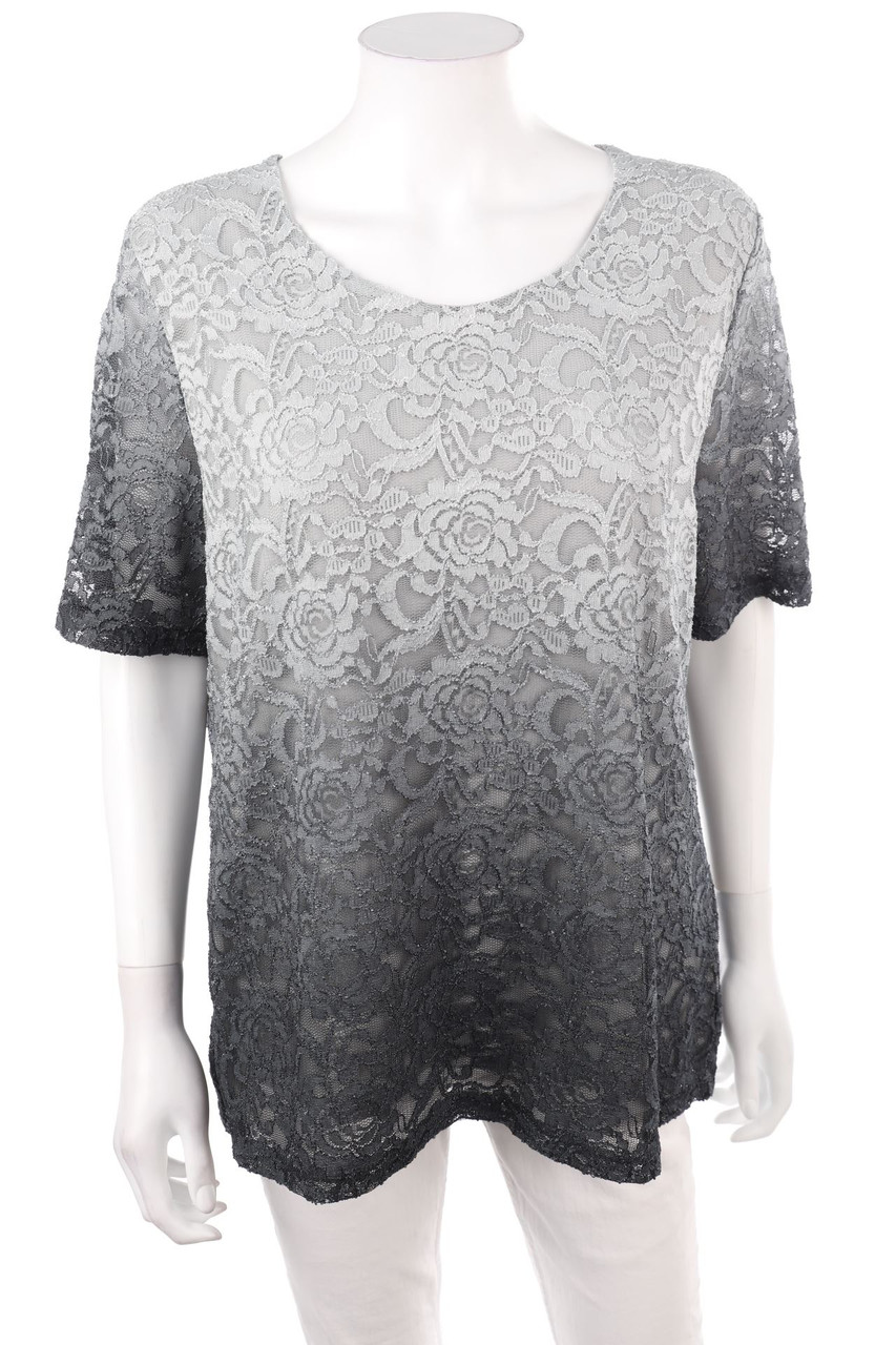 Mona - Kurzarm-Bluse - 3XL