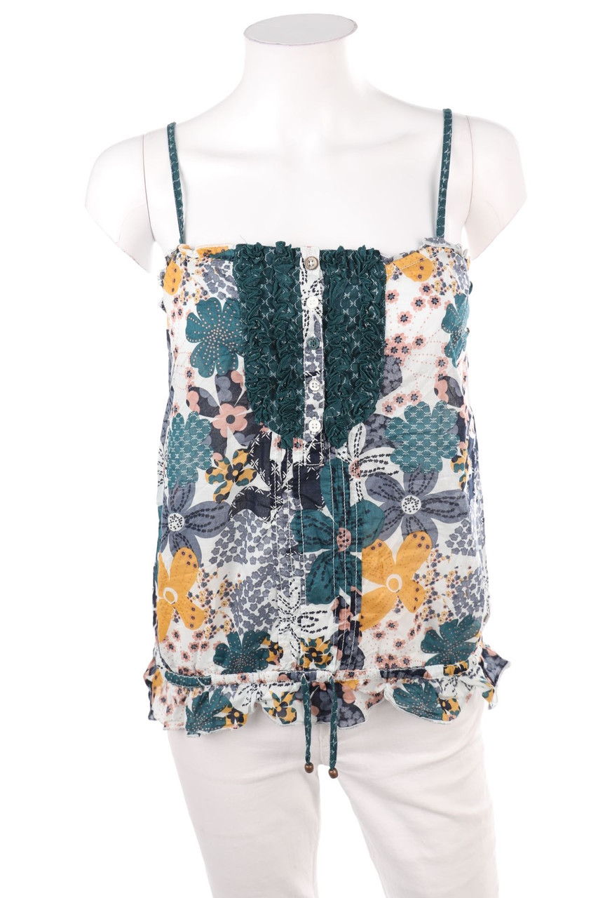 Q/S designed by s.Oliver - Baumwoll-Top mit Blumen-Print - S