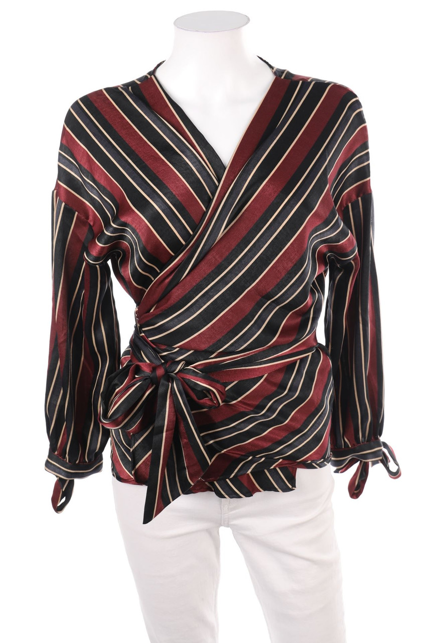 ZARA - Wickel-Bluse mit Streifen - S