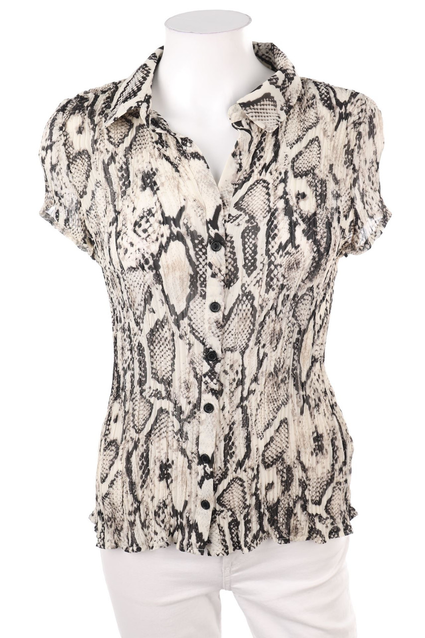 F&F - Kurzarm-Bluse mit Animal-Print - M