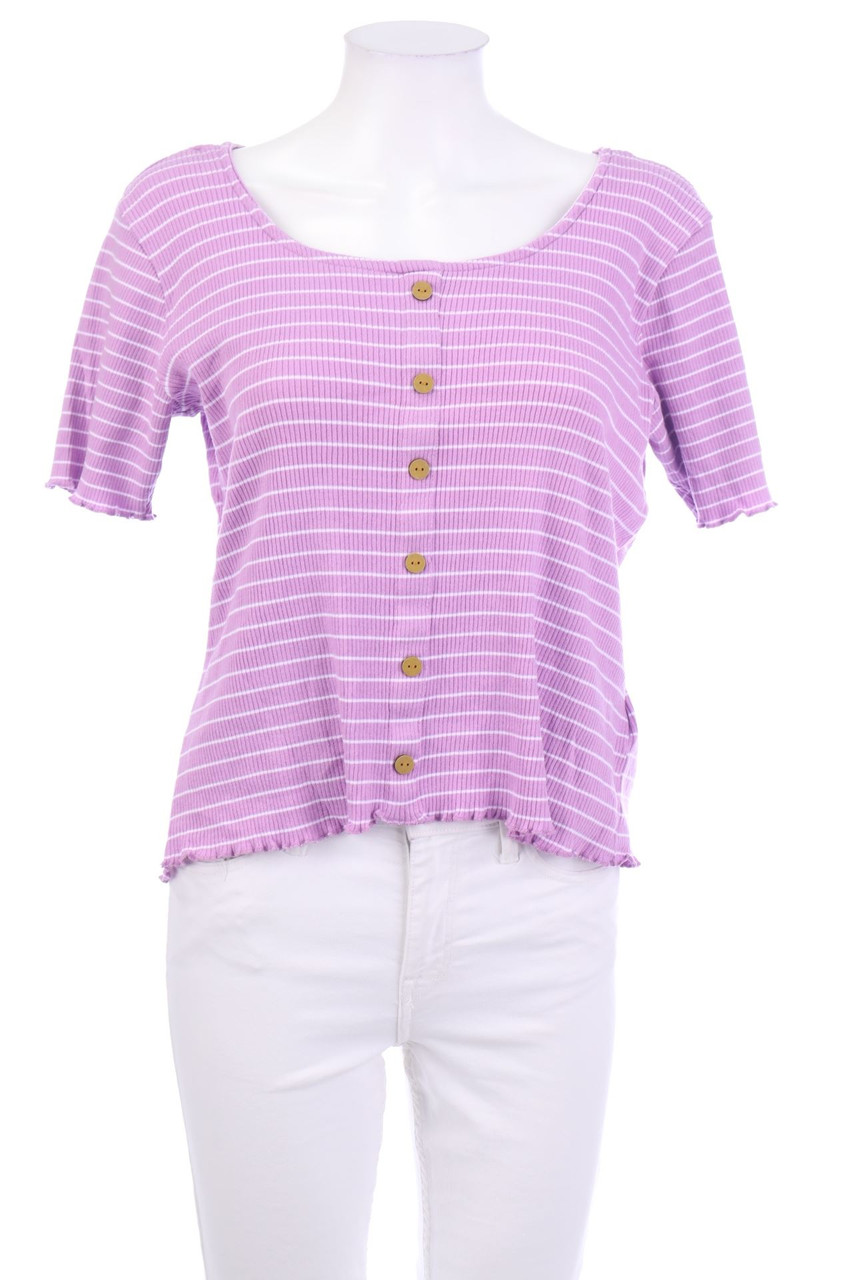 ever me - Streifen-Kurzarm-Shirt - L