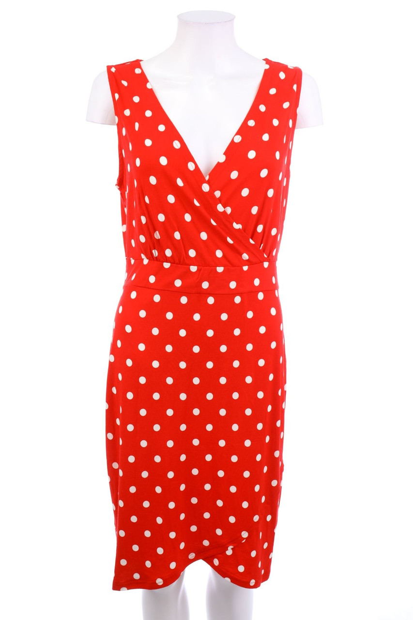 BODYFLIRT - Kleid in Wickel-Optik mit Polka Dots - L