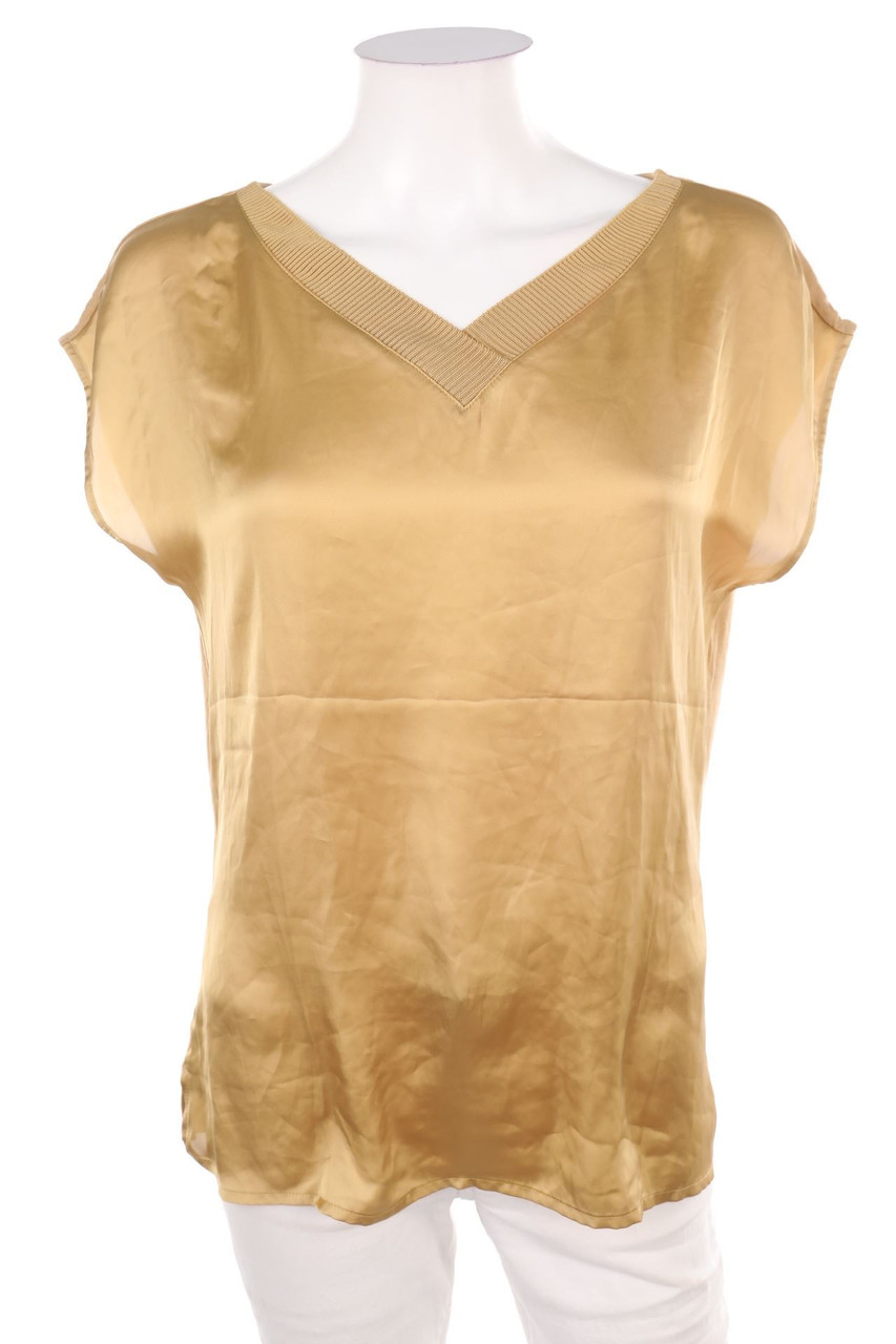 comma - Satin-Kurzarm-Shirt - L