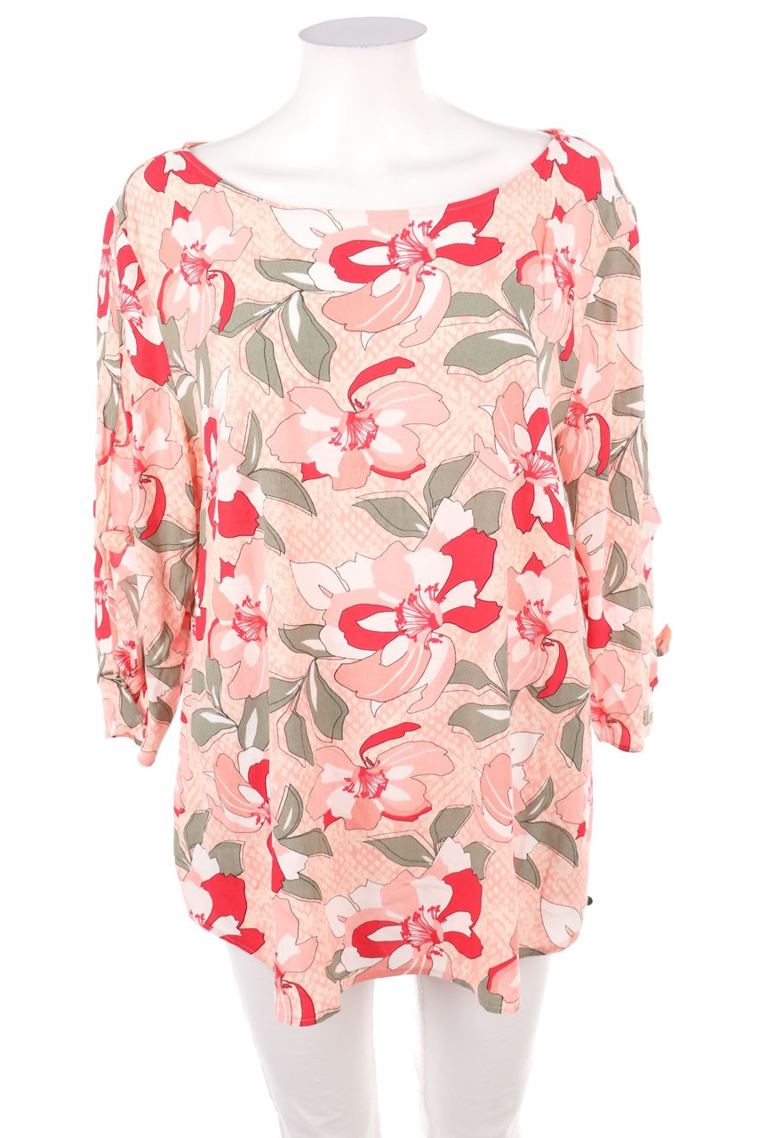 TAIFUN - Bluse mit 3/4-Ärmel mit Blumen-Print - 3XL