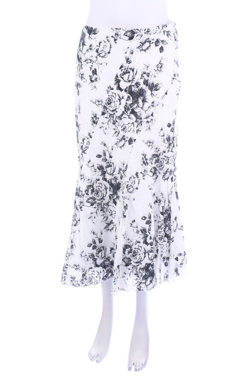 per una - Midirock mit Blumen-Print - D 36