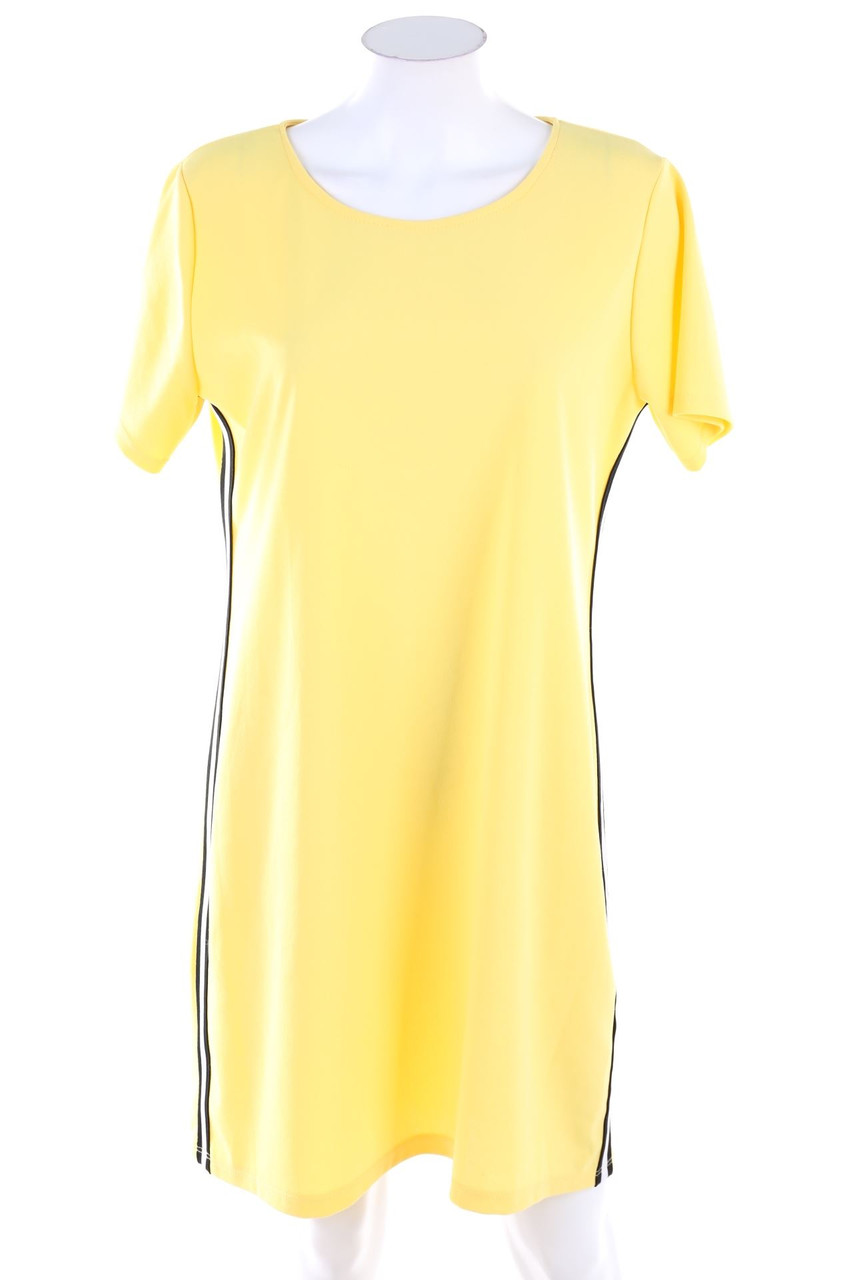 Ohne Label - Shift-Kleid mit Galonstreifen - XL