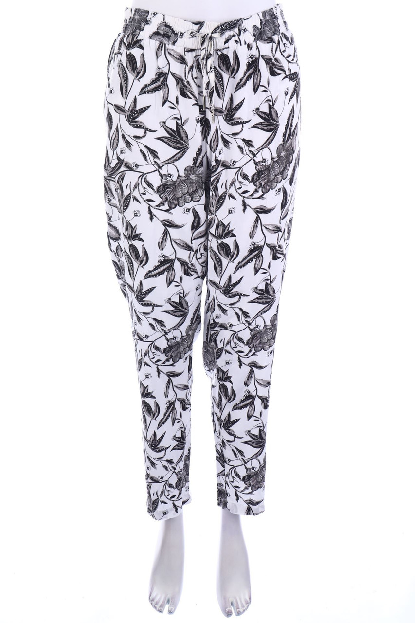 SECONDHAND - Jogger-Hose mit Blumen-Print - L