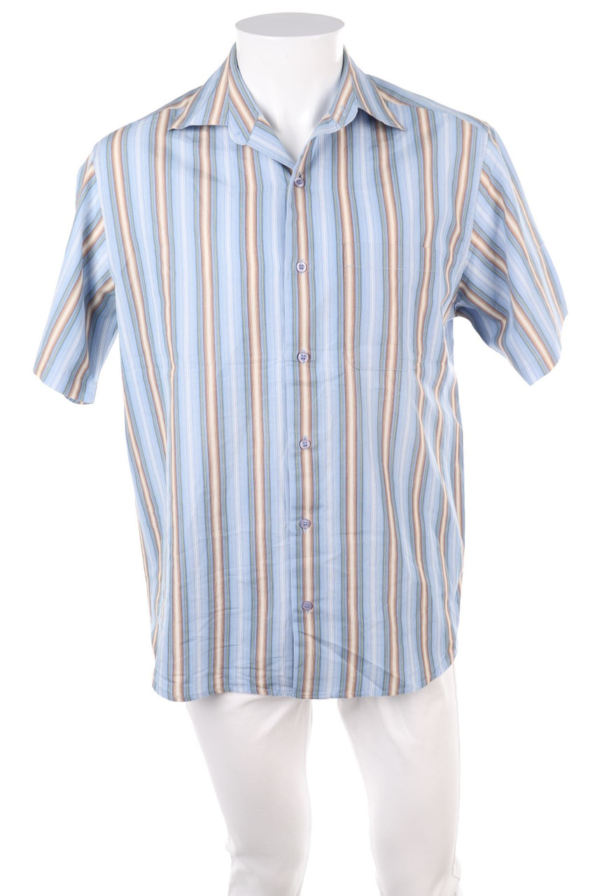 BIAGGINI - gestreiftes Kurzarm-Hemd - M