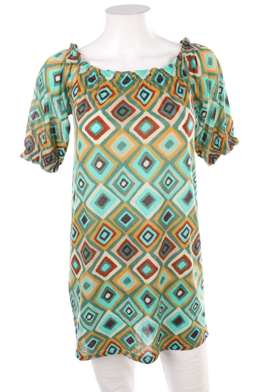 promod - Carmen-Kurzarm-Shirt mit Muster - D 36