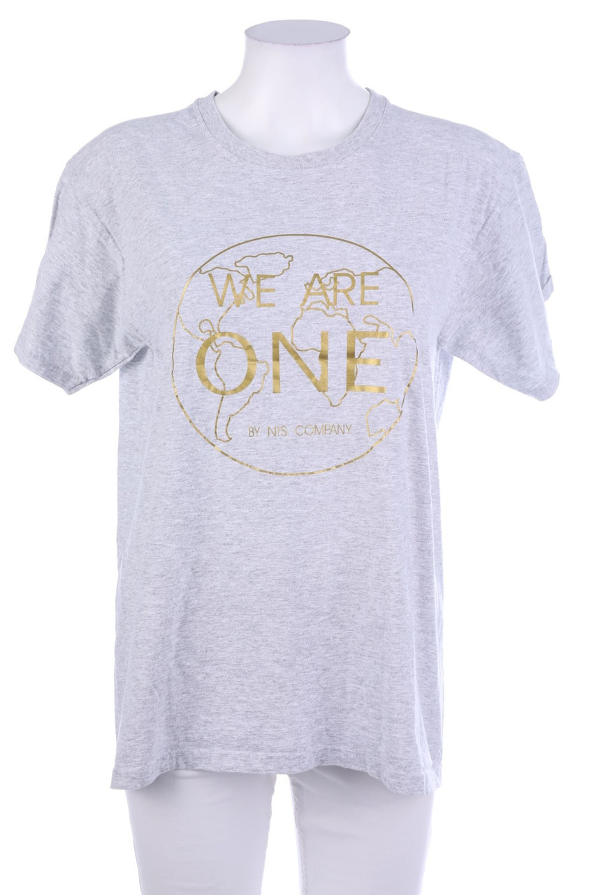 Ohne Label - Kurzarm-Shirt mit Print - M