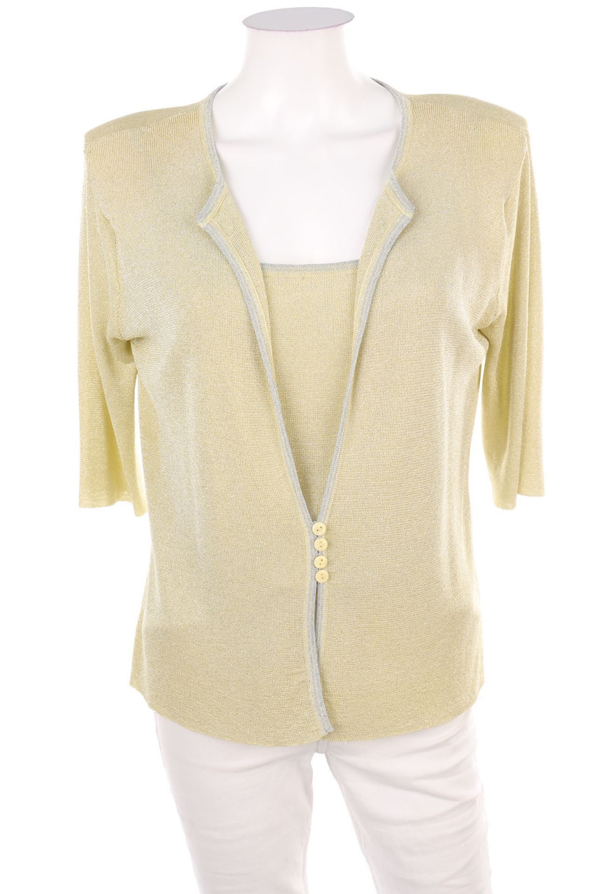 GREEN - Vintage-Cardigan im Layer Look - D 40