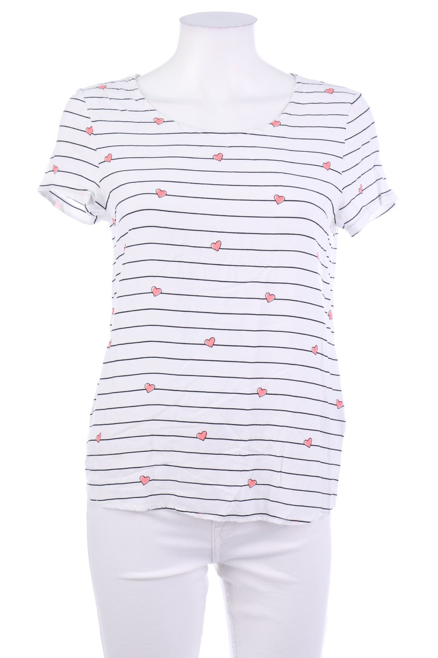 ONLY - Streifen-Kurzarm-Bluse - S