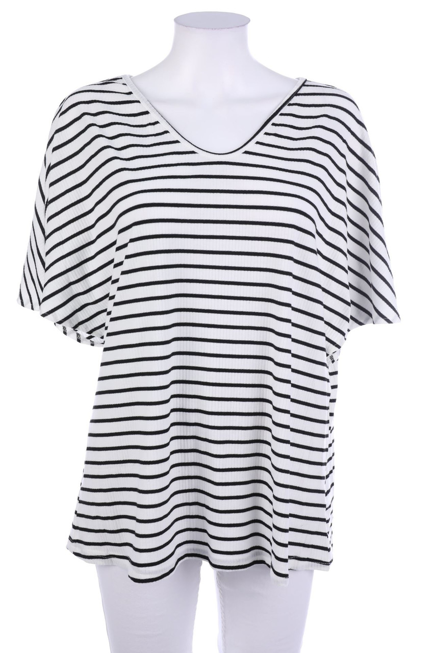 SECONDHAND - Streifen-Kurzarm-Shirt - L