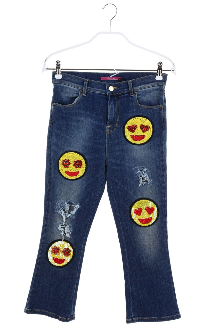 WE_ARE_99 - Denim-Capri-Hose mit Perlen - D 34