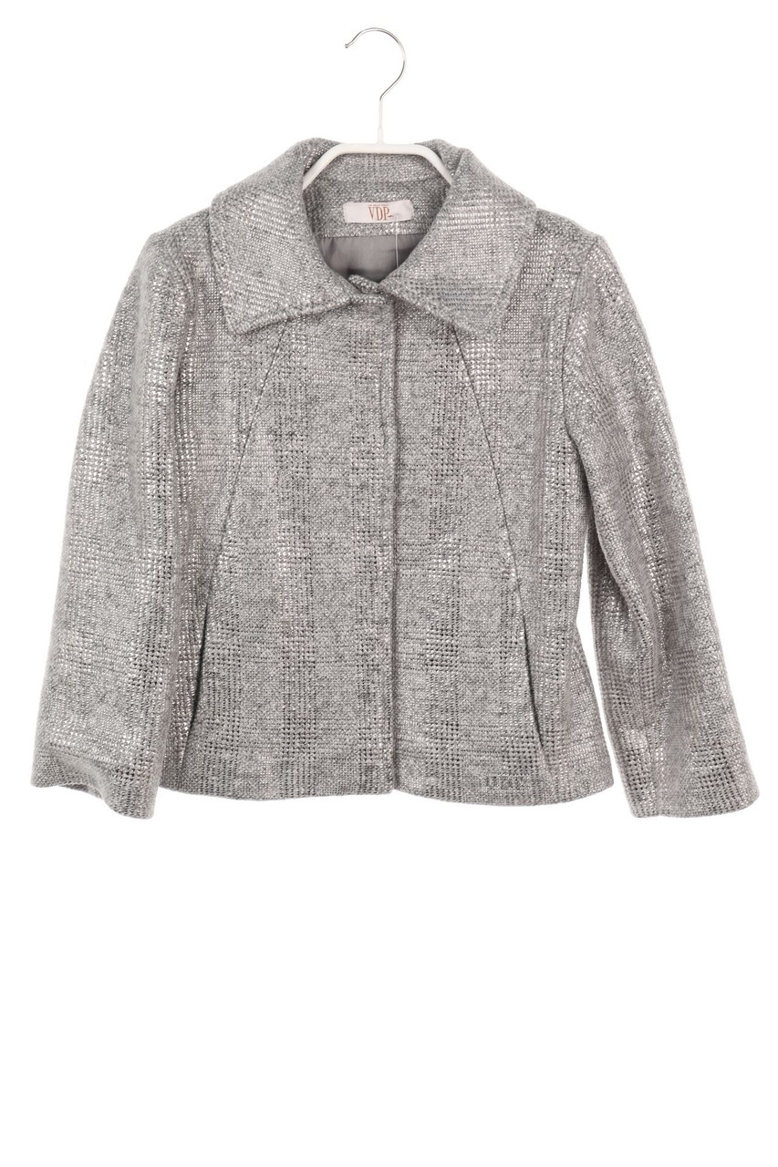 VDP CLUB - Karo-Blazer mit Metallic-Effekt - 116