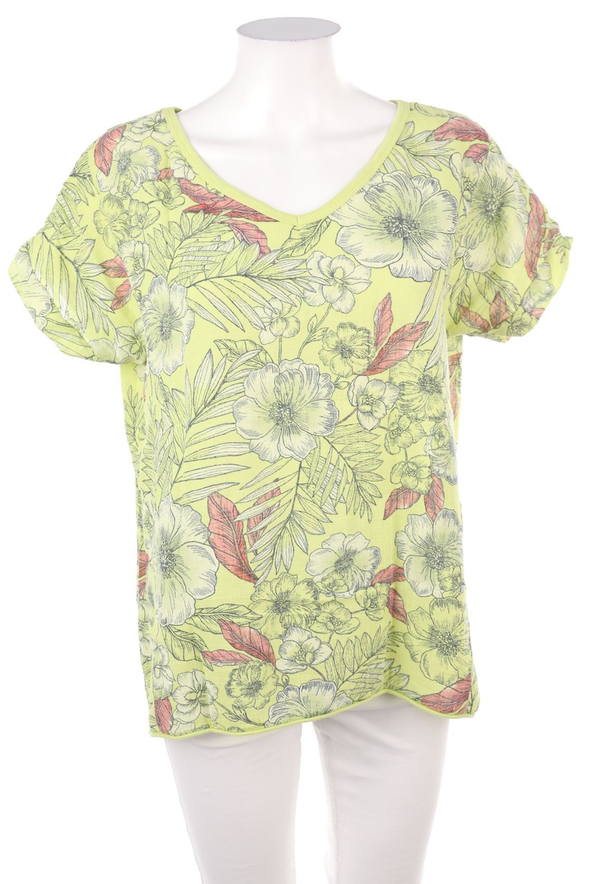 Multiblu - Kurzarm-Shirt mit Blumen-Print - S