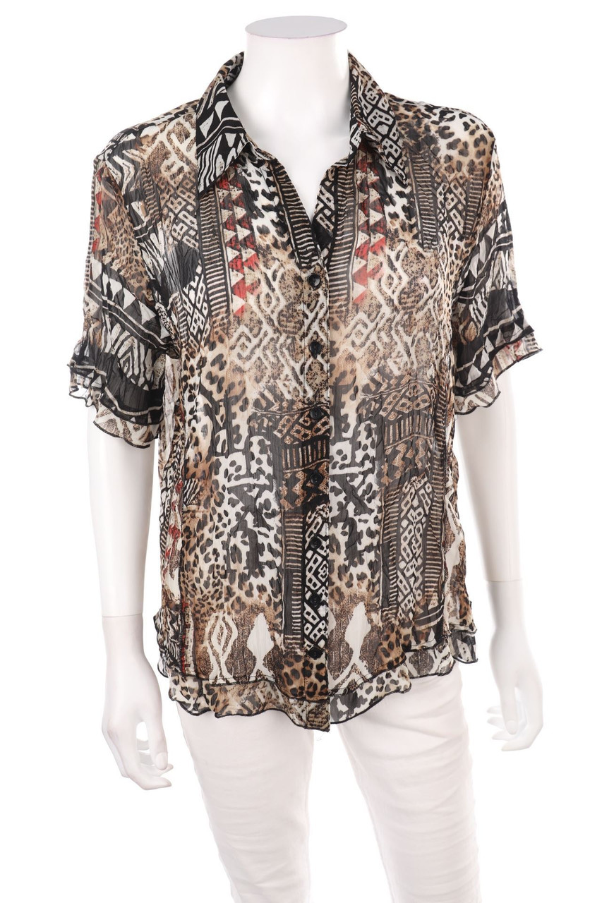 CANDA PREMIUM by C&A - Kurzarm-Bluse mit Print - XXXL