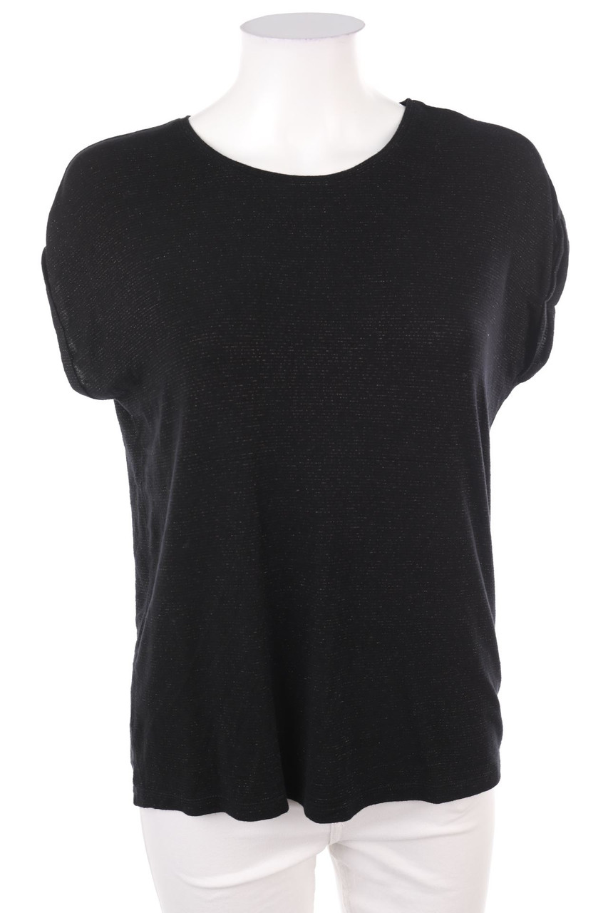 VERO MODA - Kurzarm-Shirt mit Metallic-Effekt - XS
